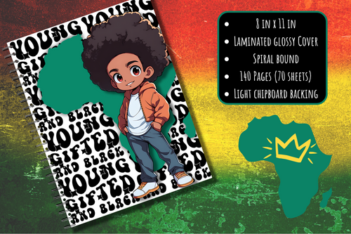 Young Gifted and Black Boy Version Notebook| Positively Lena
