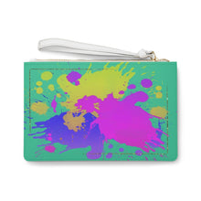 Load image into Gallery viewer, Teal with a Splash of Color Clutch|PositivelyLena